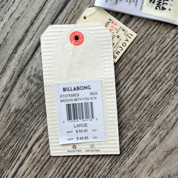 Billabong Swimsuit Meshin' With You Olive Green Mesh Bikini Top Size Small - Picture 10 of 12